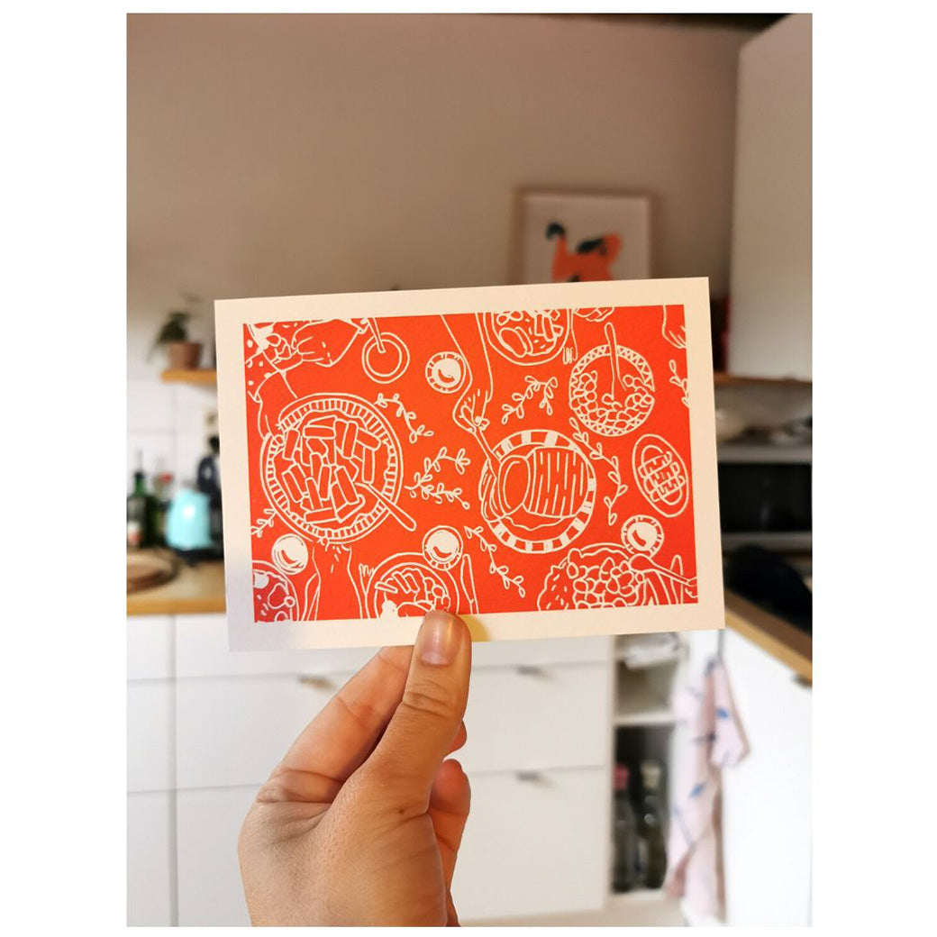 Kerstkaartje 'Kerstdiner' 2023