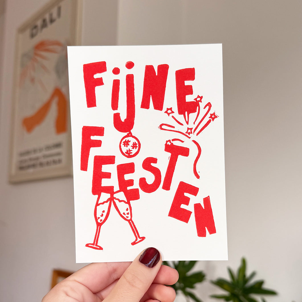 Kerstkaartje 'Fijne feesten' 2025
