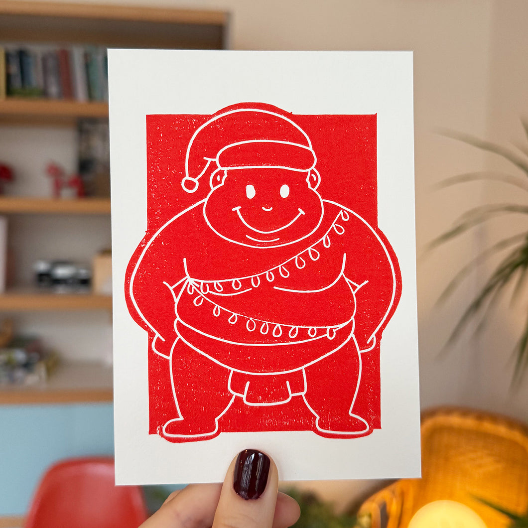 Kerstkaartje 'Sumoworstelaar' 2025